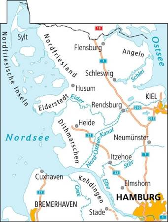 NORDFRIESLAND / SCHLESWIG mapa rowerowa ADFC 2022 (2)