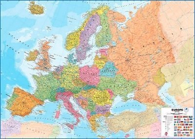 EUROPA polityczna mapa ścienna 136 x 98 cm 1:4 300 000 Maps International 2022 (1)