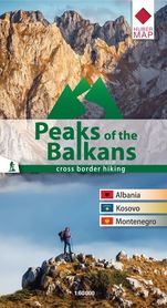 PEAKS OF THE BALKANS Albania - Kosowo - Czarnogóra 1:60 000 mapa HUBER 2022