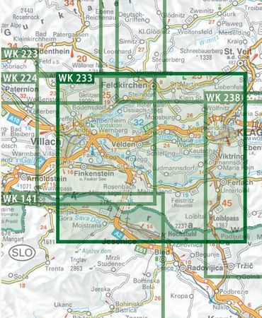 WORTHERSEE - OSSAICHER SEE - FAAKER SEE mapa 1:50 000 FREYTAG & BERNDT (3)
