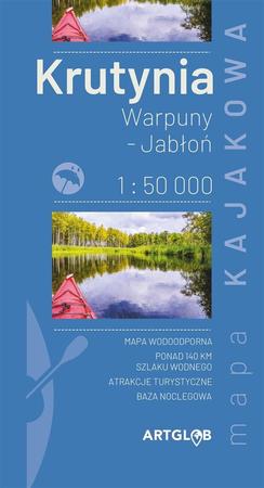 KRUTYNIA Szlak Kajakowy mapa wodoodporna 1:50 000 ARTGLOB 2022 (1)