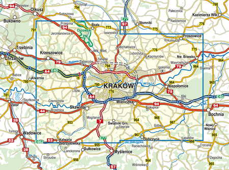 OKOLICE KRAKOWA 1:45 000 mapa turystyczna COMPASS 2022 (2)