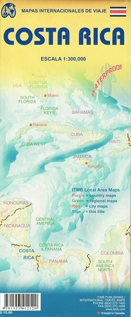 KOSTARYKA COSTA RICA mapa wodoodporna 1:300 000 ITMB 2021 (5)