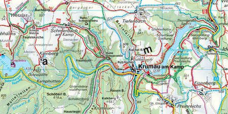 KAMPTAL - ZWETTL - HORN - LANGENLOIS - KREMS mapa 1:50 000 FREYTAG & BERNDT 2022 (2)