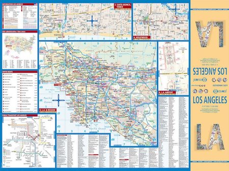 LOS ANGELES plan miasta laminowany 1:17 000 / 1:60 000 BORCH 2020 (3)