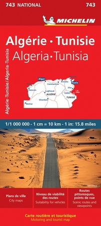 ALGIERIA TUNEZJA mapa 1:1 000 000 MICHELIN 2023 (1)