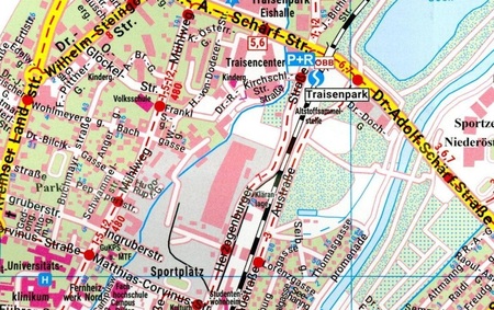 ST POLTEN St. Pölten plan miasta 1:15 000 FREYTAG & BERNDT 2022 (2)