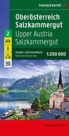 GÓRNA AUSTRIA SALZKAMMERGUT mapa 1:200 000 FREYTAG & BERNDT 2023
