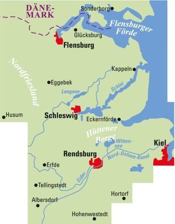 SCHLESWIG / FLENSBURG mapa rowerowa 1:75 000 ADFC 2022 (2)