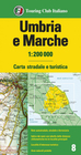 UMBRIA MARCHE mapa 1:200 000 TOURING EDITORE 2023 (1)