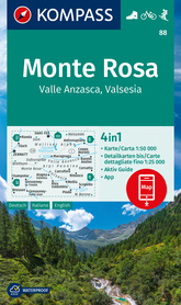 MONTE ROSA mapa turystyczna 1:50 000 KOMPASS 2023
