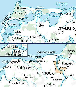 FISCHLAND - DARSS - KUHLUNGSBORN mapa wodoodporna 1:50 000  KUMMERLY FREY 2022 (3)