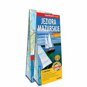 JEZIORA MAZURSKIE laminowana mapa żeglarska (komplet 2 map) EXPRESSMAP 2023