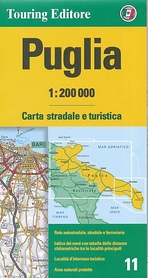 APULIA PUGLIA mapa 1:200 000 TOURING EDITORE 2023