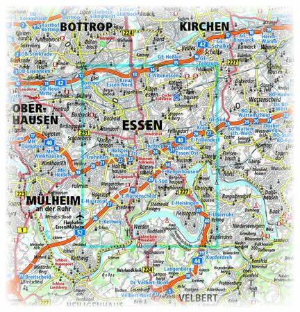 ESSEN plan miasta 1:18 000 Freytag-Berndt i ARTARIA (2)