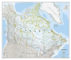 KANADA mapa ścienna 1:6 410 000 NATIONAL GEOGRAPHIC