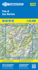 022 PALE DI SAN MARTINO wodoodporna mapa turystyczna 1:25 000 TABACCO 2023