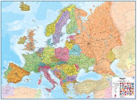 EUROPA polityczna mapa ścienna 136 x 98 cm 1:4 300 000 Maps International 2023