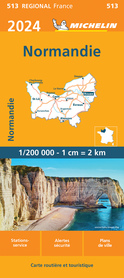 NORMANDIA / Normandie mapa 1:200 000 MICHELIN 2024