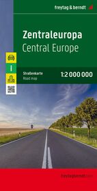 EUROPA ŚRODKOWA mapa samochodowa 1:2 000 000 FREYTAG&BRENDT 2022