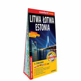 LITWA ŁOTWA ESTONIA mapa laminowana 1:700 000 EXPRESSMAP 2023