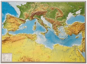 MORZE ŚRÓDZIEMNE mapa plastyczna 1:5 500 000 GEORELIEF 2023