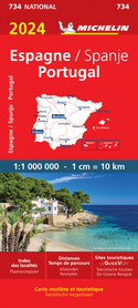 HISZPANIA PORTUGALIA 734 mapa samochodowa 1:1 000 000 MICHELIN 2024