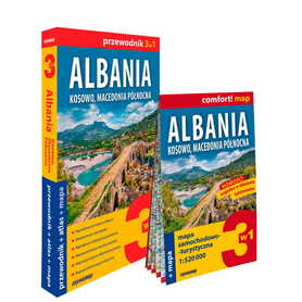 ALBANIA KOSOWO MACEDONIA PÓŁNOCNA 3w1 przewodnik + atlas + mapa EXPRESSMAP 2024