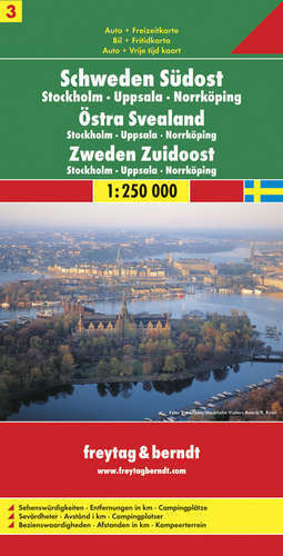CZ. 3 SZWECJA POŁUDNIOWO WSCHODNIA Sztokholm Uppsala Norrkoping mapa samochodowa 1:250 000 FREYTAG & BERNDT (1)