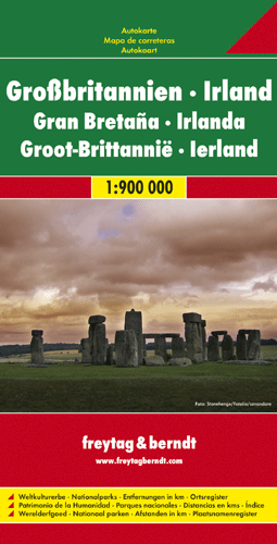 WIELKA BRYTANIA - IRLANDIA mapa samochodowa 1:900 000 FREYTAG & BRENDT