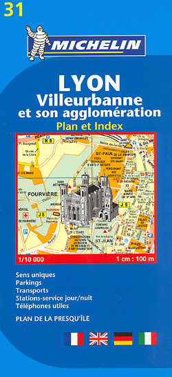 31 Lyon Villeurbanne plan miasta 1:10 000 MICHELIN (1)