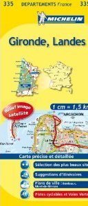 GIRONDE LANDES MAPA 1:150 000 FRANCJA MICHELIN (1)