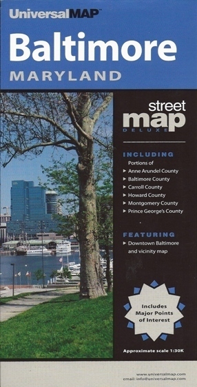 BALTIMORE - MARYLAND plan miasta UNIVERSALMAP USA (1)
