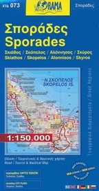 SPORADY mapa turystyczno - samochodowa 1:150 000 ORAMA