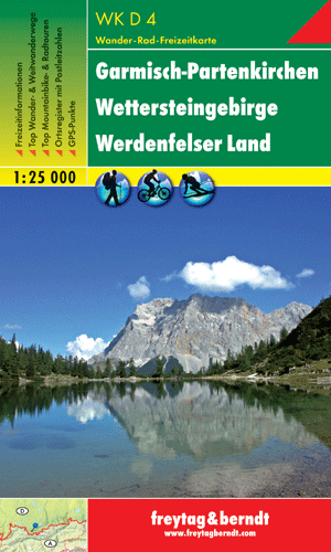 GARMISCH-PARTENKIRCHEN Wettersteingebirge Werdenfelser Land mapa turystyczna 1:25 000 FREYTAG & BERNDT (1)