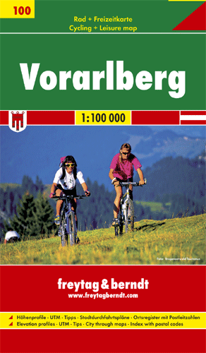 VORARLBERG PRZEDARULANIA mapa rowerowa 1:100 000 FREYTAG & BERNDT (1)