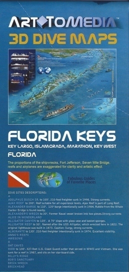 FLORIDA KEYS 3D DIVE MAPS mapa wodoodporna 1:140 000 FRANCO (1)