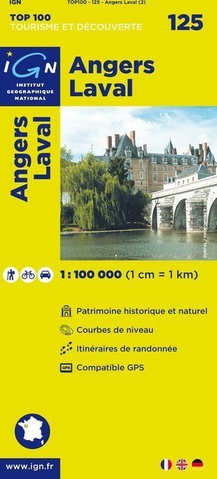 125 NGERS / LAVAL mapa 1:100 000 IGN (1)