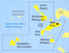 Kos, Southern Dodecanese mapa WK252.GR KOMPASS (2)