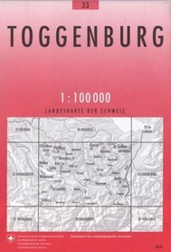33 TOGGENBURG mapa topograficzna 1:100 000 SWISSTOPO
