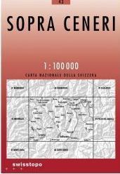 43 SOPRA CENERI mapa topograficzna 1:100 000 SWISSTOPO (1)
