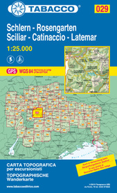 029 SCILIAR - SCHLERN - CATINACCIO - ROSENGARTEN - LATEMAR mapa turystyczna 1:25 000 TABACCO