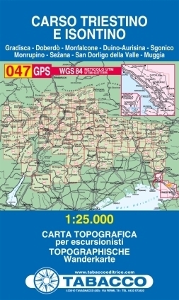 047 CARSO TRIESTINO E ISONTINO mapa turystyczna 1:25 000 TABACCO (1)
