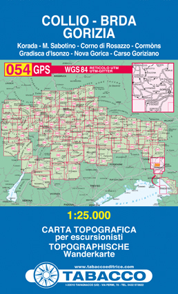 054 COLLIO - BRDA - GORIZIA mapa turystyczna 1:25 000 TABACCO (1)