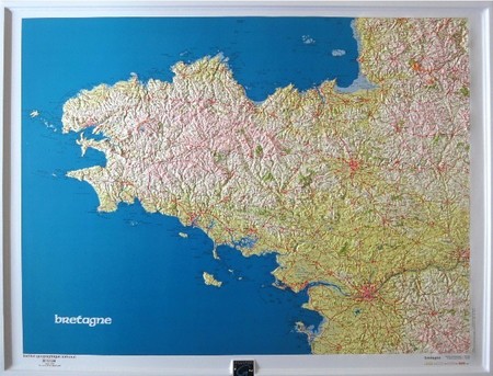 BRETANIA mapa plastyczna ścienna 1:500 000 IGN (1)
