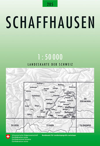 205 SCHAFFHAUSEN mapa topograficzna 1:50 000 SWISSTOPO (1)