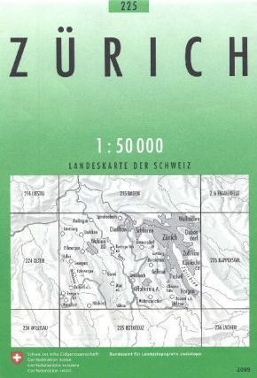 225 ZURICH mapa topograficzna 1:50 000 SWISSTOPO (1)