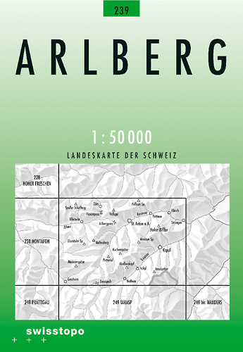 239 ARLBERG mapa topograficzna 1:50 000 SWISSTOPO (1)