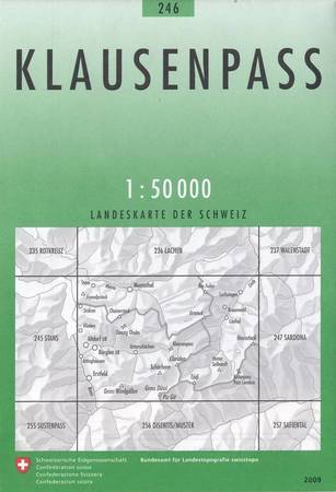 246 KLAUSENPASS mapa topograficzna 1:50 000 SWISSTOPO (1)