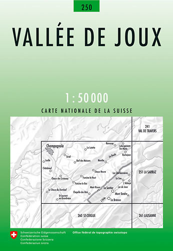 250 VALLEE DE JOUX mapa topograficzna 1:50 000 SWISSTOPO (1)